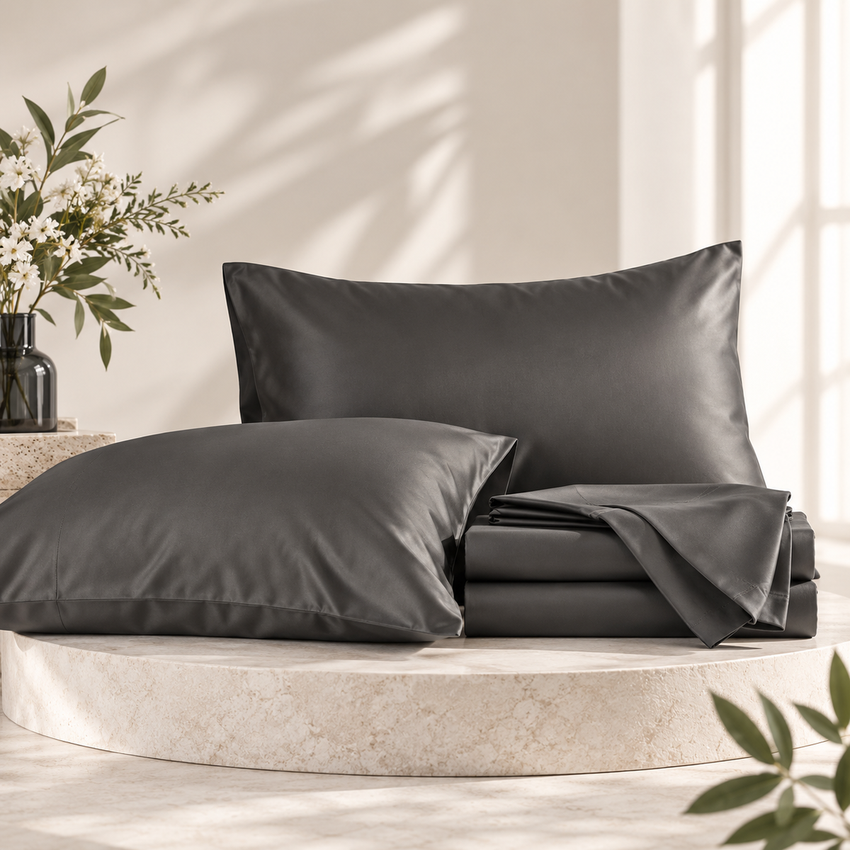 Soft Satin Silk Pillowcase Set
