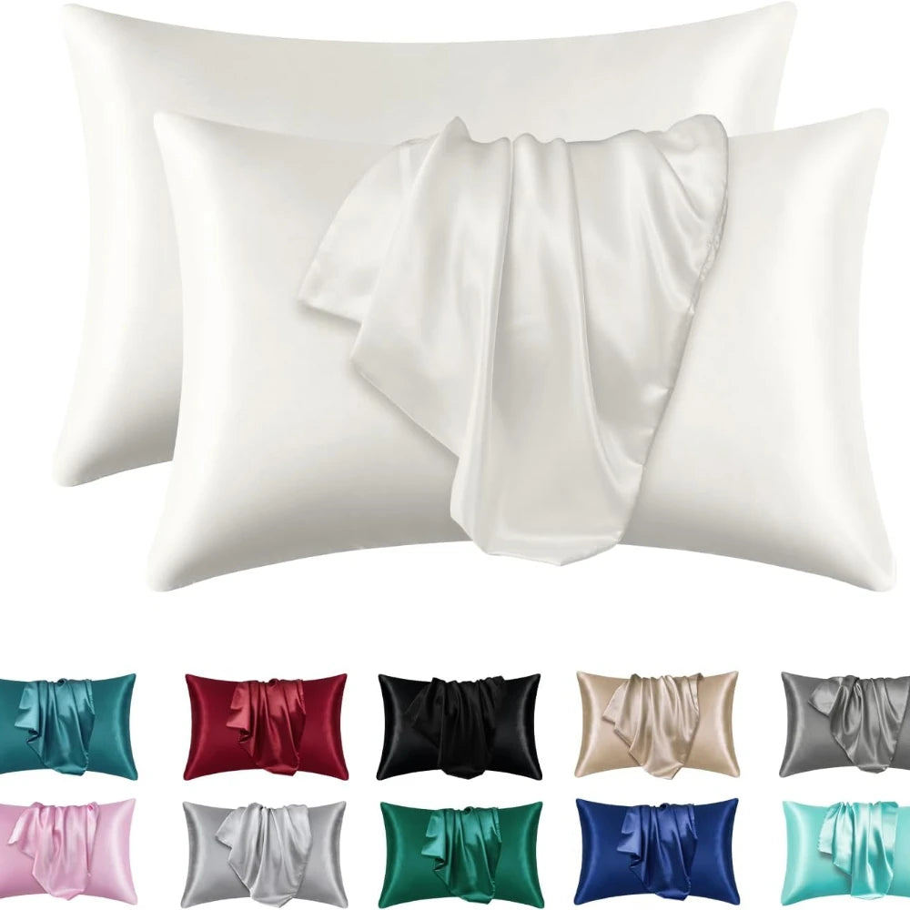 Soft Satin Silk Pillowcase Set