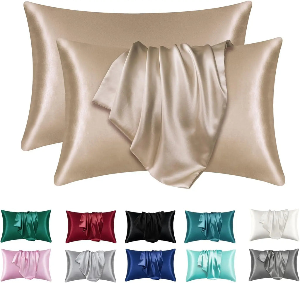 Soft Satin Silk Pillowcase Set