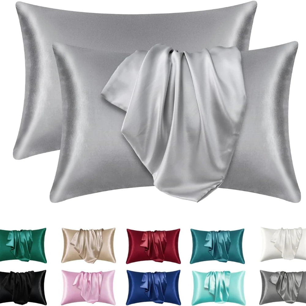 Soft Satin Silk Pillowcase Set