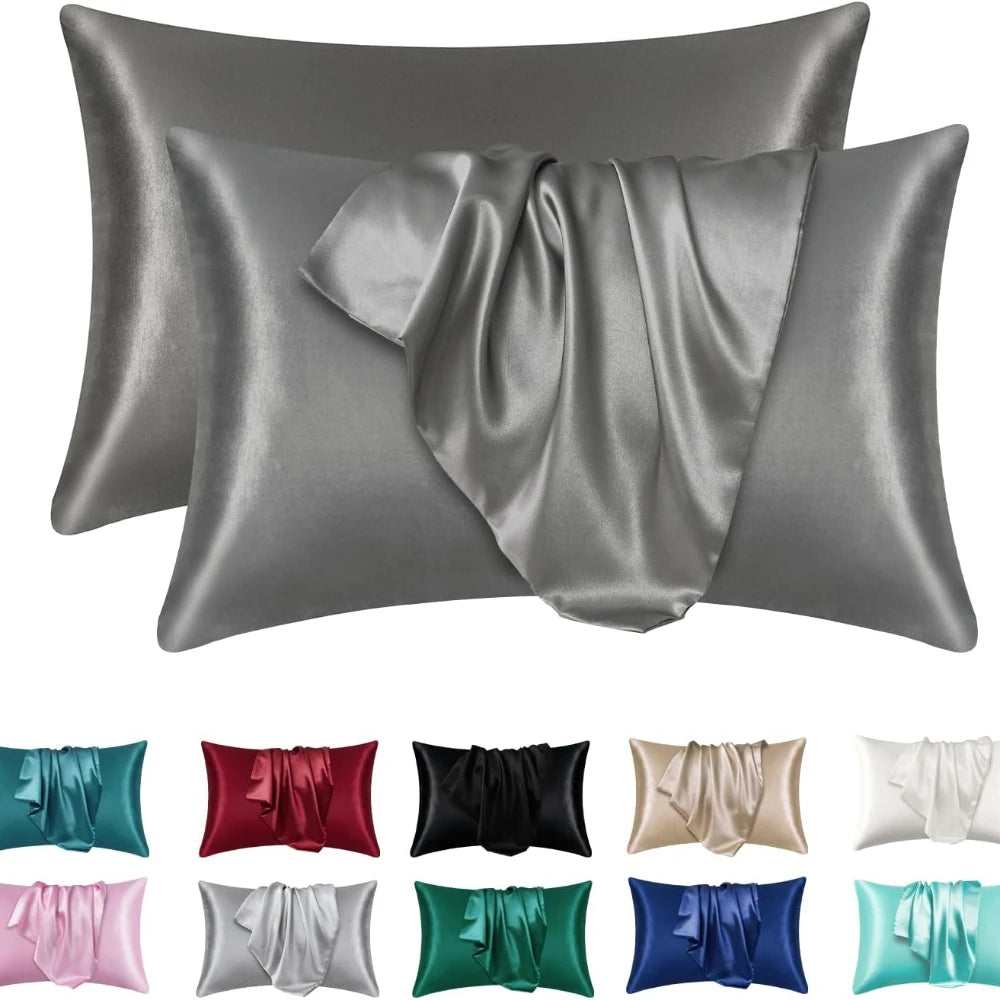 Soft Satin Silk Pillowcase Set
