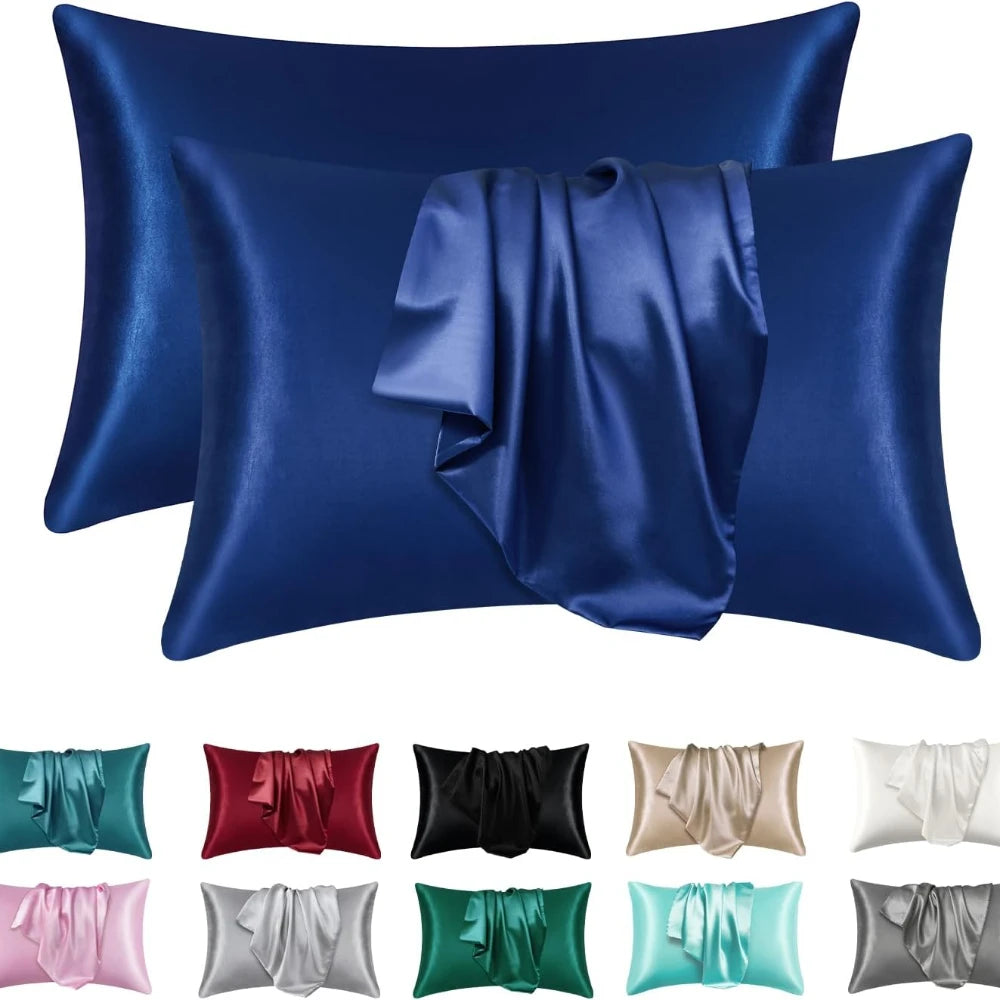 Soft Satin Silk Pillowcase Set