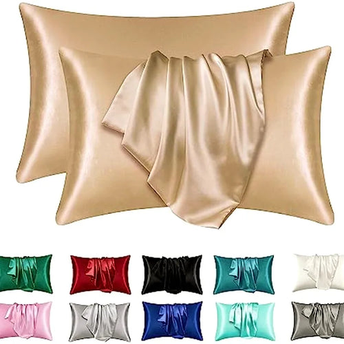 Soft Satin Silk Pillowcase Set