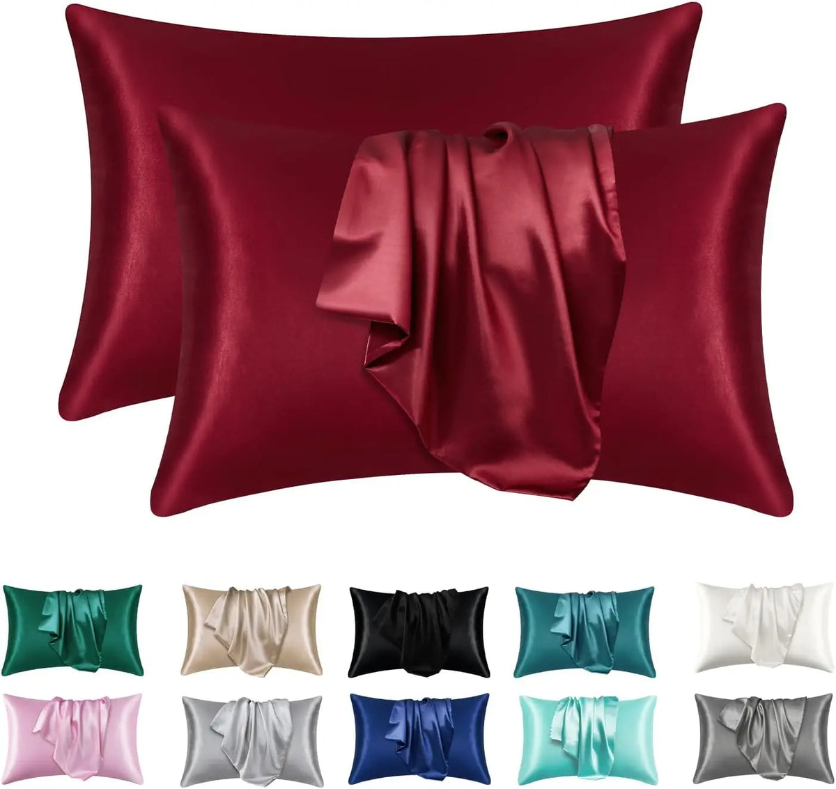 Soft Satin Silk Pillowcase Set